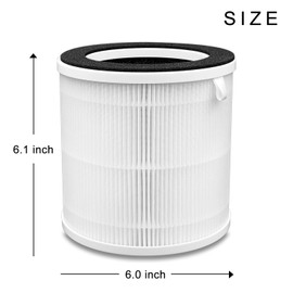 Slirceods KQ-31 Air Filter Replacement for Air Purifier Compatible with Aucleia &AIRTOK& KQLKJ Air Purifiers Filter,Item model number:KQ-31 For iooo K31 Air Purifiers True HEPA Filter（2-Pack)