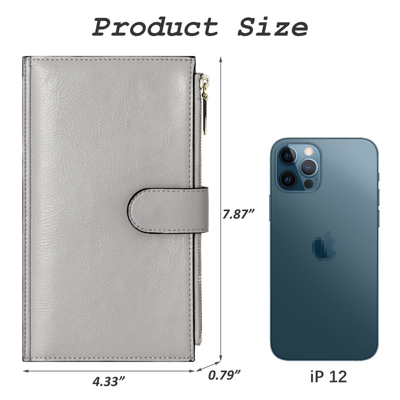 ZRTARY Wallets for Women RFID Blocking Leather Slim Bifold Multi