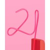 xo, Fetti 21st Birthday Party XL Pink 21 Straw |