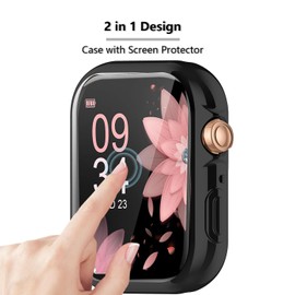 Msvueioe [2-Pack] Screen Protector & Case Compatible with KACUBAKU/AKUMAKA/DEKELIFE G39, Soft TPU Plated Case All-Around Protective Screen Full Cover Bumper Compatible for G39 Smart Watch