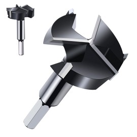 2-1/8"(54mm) Forstner Drill Bits,3-Cutter Tungsten Carbide Tipped Forstner Bit for Hard Wood,Wood Hole Drill Bit for Wood Plastic Plywood