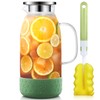 Glass Pitcher with Lid, ZBUFAN 68oz/2 Liter Glass Water Pitcher