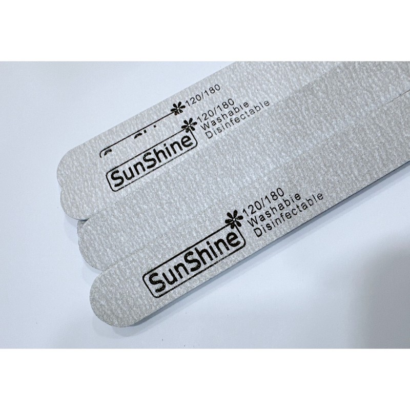 SunShine Nail File Round 1pack 2pcs 120/180 kikir kuku现货 美甲纱条