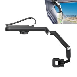 ZBGUN Pack-1 Car Sun Visor Mobile Phone Holder, Versatile Retractable Horizontal Line of Sight Safety Navigation Stand, 360-degree Rotating Grab and Go Portable Bracket, Universal for Cars (Gray)