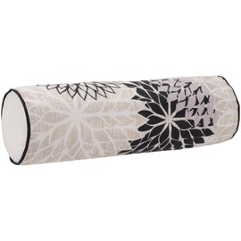 Mina Victory Aloha Indoor/Outdoor Black White 6" x 20" Throw Pillow