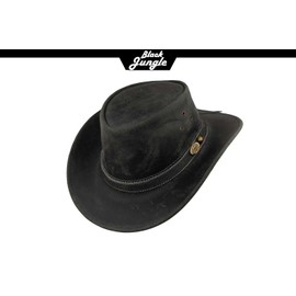 Black Jungle Dayton Leather Western Hat Australia Cowboy Hat, black