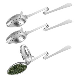 3 Pcs Stainless Steel Tea Infuser Strainer, Tea Infuser Spoon Reusable Fine Mesh Spoon Shape Tea Filter Easy to Use for Home Office Drinking