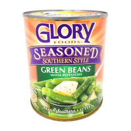 Glory Foods Seasoned Southern Style Green Bean w/Potatoes (6 Pack, Total of 174oz)