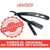 Porta Navaja Negra Profesional Premium, corte profesional, incluye navajas doble