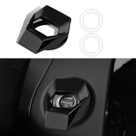 Wedcool Universal Engine Start/Stop Button Cover, Push Start Button Cover, Zinc Alloy Car Power Control Trim, Car Push to Start Button Ignition Cover for Civic CRV CHR Challenger D-odge (Black)