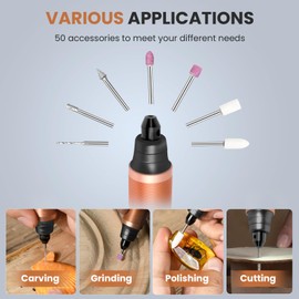 Tarlido Engraving Pen, USB Rechargeable Cordless Rotary Tools, Professional Mini Carving Machines Portable DIY Engraver Machine for Metal to Wooden, Glass, Jewelry-Black