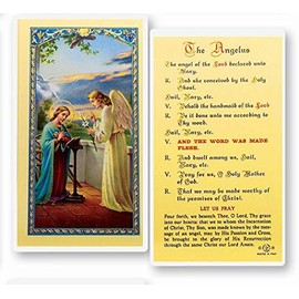 WJ Hirten E24-277 The Angelus, Clear Holy Cards