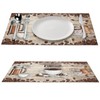 Coffee Time Placemats Set of 4, 12x18 Inch Farmhouse Retro