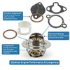 Qonsy 807252Q5 Thermostat Kit for MerCruiser V6 V8 4.3L 5.0L