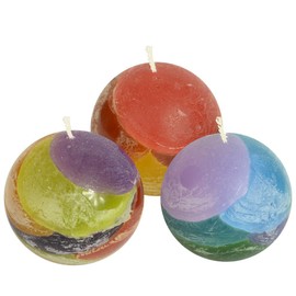 Candlestock Handmade Unscented Layered Ball Candle (3 Inch, Taylor Made)