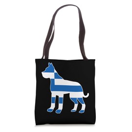 Boxer Silhouette Flag of Greece Tote Bag