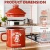 PGYARD Mini Bacon Grease Saver With Strainer - 15OZ Enamel