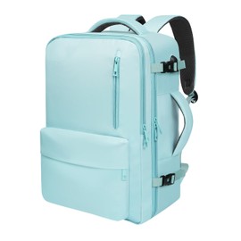 35L Travel Backpack | 180° All-Open Design | Multi-Pockets | Airline Approved Carry on |15.6 inch Laptop Compartment | USB Port |Perfect for Travel Business College Bookbags | For Men Women, Mint