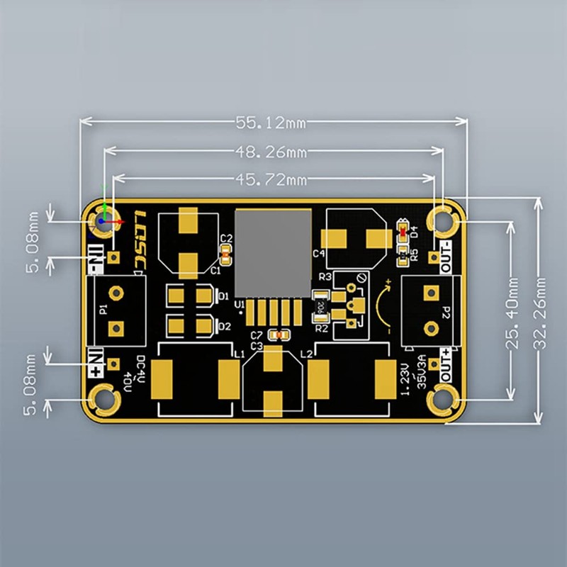DollaTek DC-DC Adjustable Step-Down Power Supply Module V2.1 ADJ DC