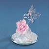 Goldia Hummingbird & Porcelain Rose Glass Figurine