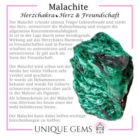 Unique Gems Chakra Kinder Perlenarmband Malachit Ø 6mm Naturstein Kugelarmband 13cm bis 15cm Juweliers Qualität