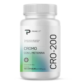 Cromo Polinicotinato 180 cápsulas 200 mcg CRO-200 Primetech mejor que cromo picolinato
