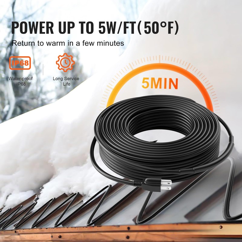 Happybuy 140FT Self - Regulating Heating Cable: With a substantial