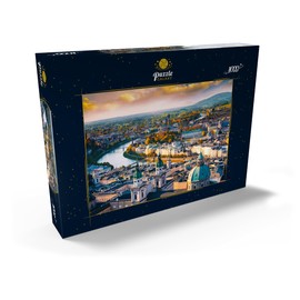 MyPuzzle Beautiful Panoramic View of Salzburg with Salzach in Beautiful Golden Evening Light - Premium 1000 Piece Puzzle - MyPuzzle Special Collection by Puzzle Galaxy