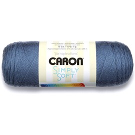 Caron Simply Soft Acrylic Aran Knitting Wool Yarn 170g - 9710 Country Blue