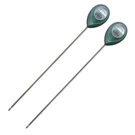 XLUX Long Probe Deep Use Soil Moisture Meter Sensor, Water Monitor Indicator, Hygrometer for Outdoor Indoor Large Pot Plants, Flower, Gardening, Farming, 2 Pack | XLUX