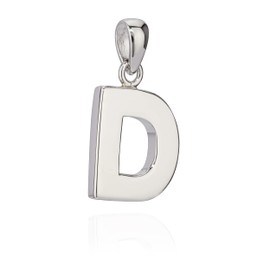 NKlaus Women's Letter Pendant 925 Silver - Small Shiny Necklace Pendant Alphabet A-Z Silver - Tarnish-Resistant Silver Pendant, Silver