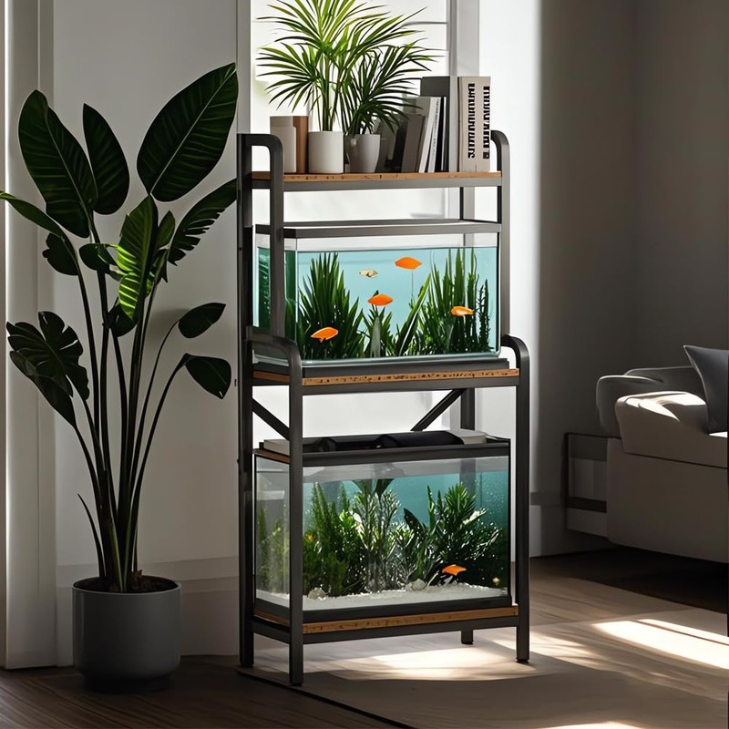 KaKaBB 5-10 Gallon Fish Tank Stand, Upgrade Heavy Duty Aquarium