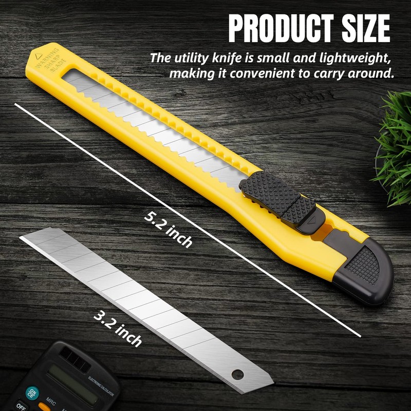 TIFICAL 42 Pack Box Cutter Retractable, 9MM Snap-Off Blade Utility