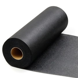 PLANTIONAL Medium Weight Black Iron-On Non-Woven Fusible Interfacing: 11.6" x 30yd Medium Weight Non-Woven Interfacing Iron On Polyester Single-Sided Interfacing for DIY Crafts Supplies