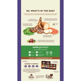 Supreme Source Premium Dry Dog Food Grain Free, USDA Organic Seaweed, Protein, Made in The USA.