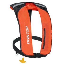 Owntop Life Jacket, Manually Inflated, Shoulder with Pockets, Vest Type, Life Jacket with Cylinder, Fishing Men and Women, Compact, Lightweight, Durable, Waterproof, Sailing, Kayaking, Swimming,