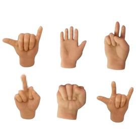 Mini Hands for Cats, Funny Tiny Hands Cat Finger Interactive Toys, Small Little Hand Finger Soft Elastic Rubber, Gifts for Cat Lovers (6 Mixed Style)