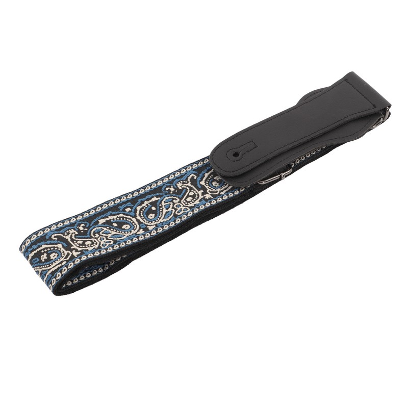 Electric Guitar Strap Adjustable Nylon Embroidered Shoulder Strap with Non