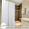 Popkozzi Silver White Glitter Shower Curtain: Sparkle Bling Shiny Washable