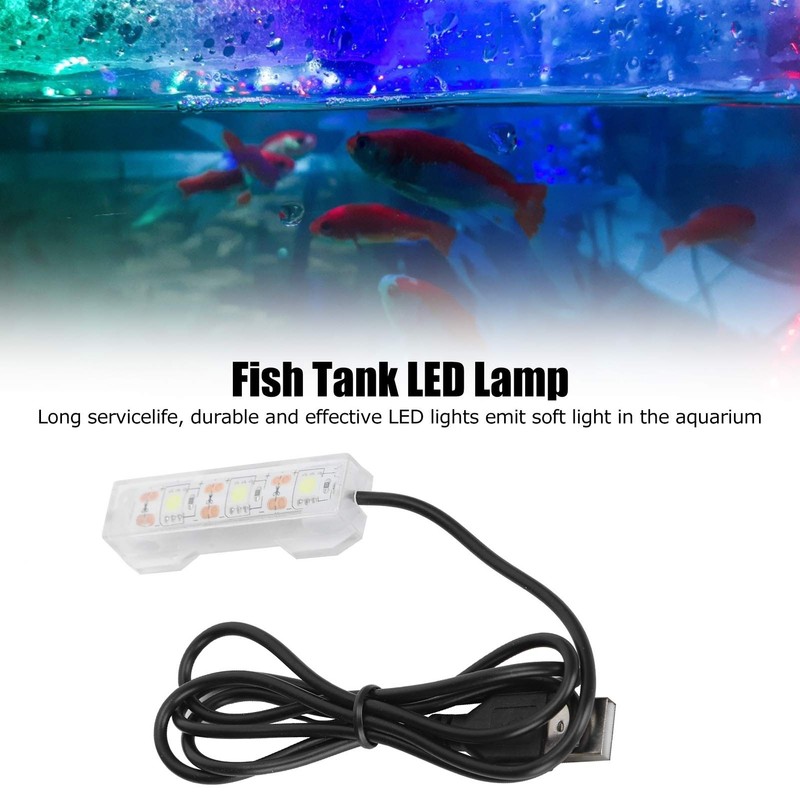Underwater Light, USB Charging Plastic Portable LED Aquarium Light, 2.4X0.8Inch