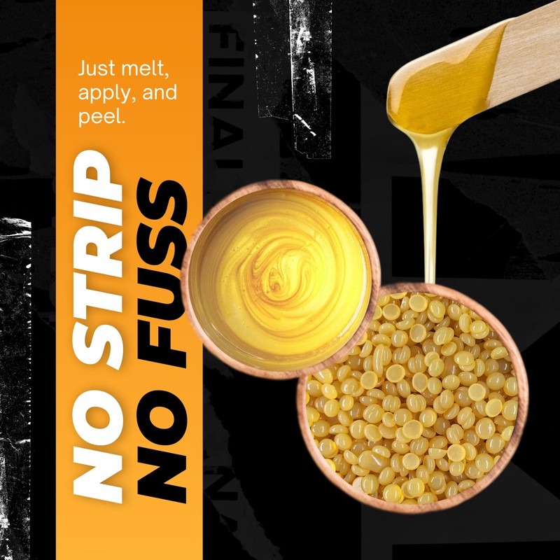 NISHMAN Hard Wax Beads, Natural, 500g | Painless, Gentle Hair