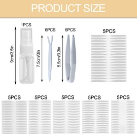 Asheyya 1200 Pcs Invisible Eyelid Lift Strips, Eyelid Tape for Hooded Eyes Lifter Set