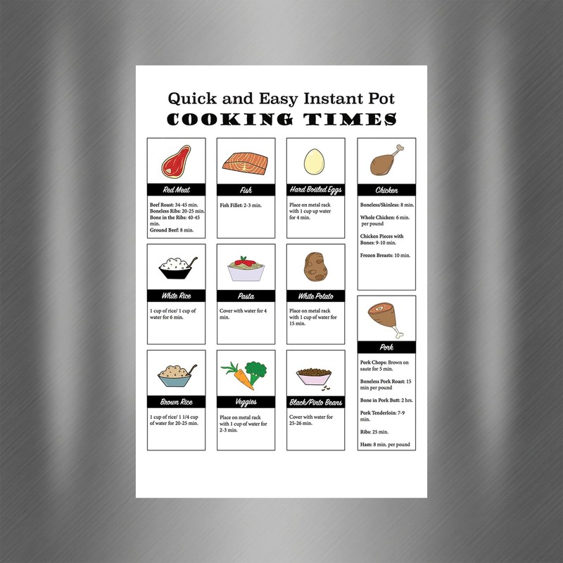 Instant Pot Cooking Times Magnet 6x9 in – Pressure Cooker
