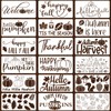 18 PCS Fall Stencils for Door Mats Crafts