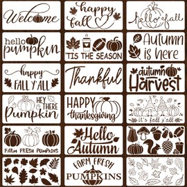 18 PCS Fall Stencils for Door Mats Crafts