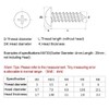 BOZONLI M4 Mushroom Head Self Tapping Screws Wood Screws Pan