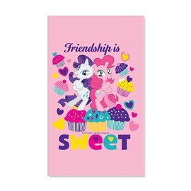 CafePress MLP Friendship is Sweet 35x21 Wall Decal, Vinyl Wall Peel, Reusable Wall Cling