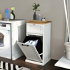 Giantex Tilt Out Laundry Hamper Cabinet, Bathroom Storage Cabinet with