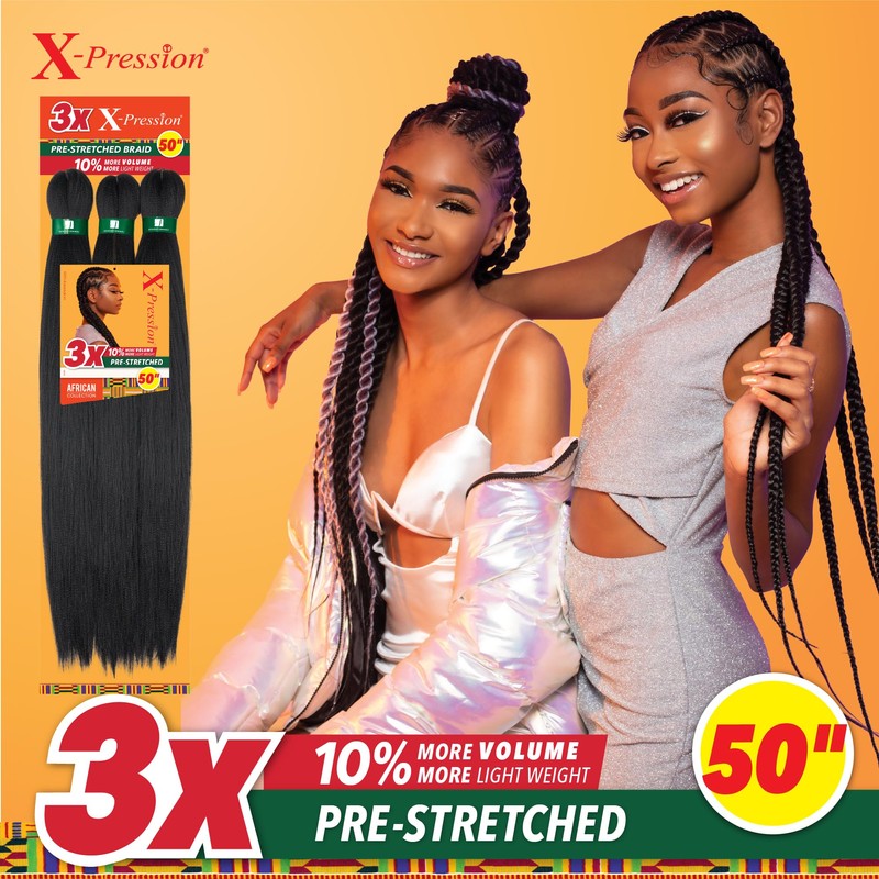 Sensationnel X-pression prestretched braiding hair - 3x braid 50 inch