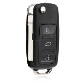 Flip Key Fob Remote fits VW Volkswagen Beetle CC Eos Golf GTI Jetta Passat Tiguan Touareg 2011 2012 2013 2014 2015 2016 (NBG010180T)